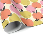 Orangefarbenes, nahtloses Sommermuster. Geschenkpapier (Rolleneckpunkt)