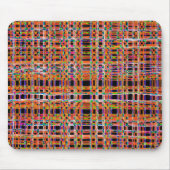 Orangefarbenes Neonlinienmuster Mousepad (Vorne)