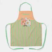 Orangefarbenes Oberteil mit Pantoletten Schürze (Vorderseite)