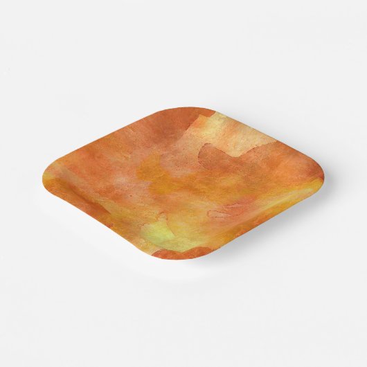 Orangefarbenes oder gelbes Druckpapier Pappteller (Gewinkelt)