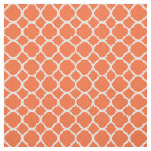 Orangefarbenes oder weißes Quatrefolienmuster Stoff (Muster)