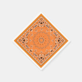 Orangefarbenes orientalisches Design Serviette (Ecke)