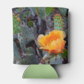 Orangefarbenes Pantopuntia Kakteen Blume Foto Dosenkühler (Rückseite)