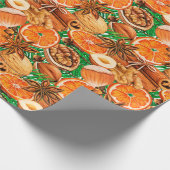 Orangefarbenes Papier Geschenkpapier (Ecke)