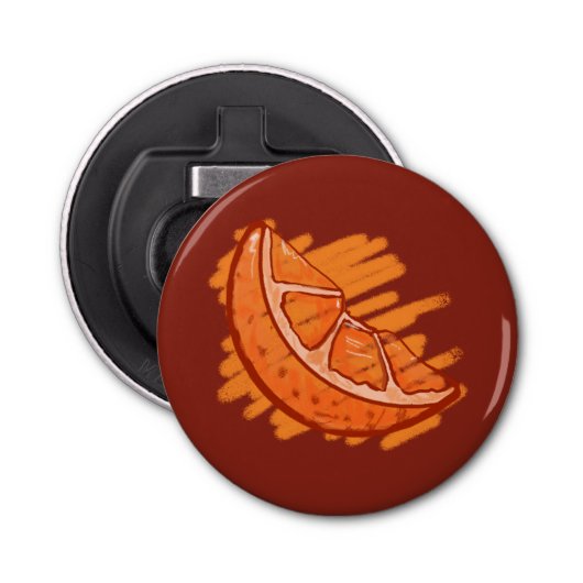 Orangefarbenes Party Flaschenöffner (Vorderseite)