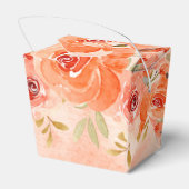 Orangefarbenes Party Geschenkschachtel (Rückseite)