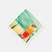 Orangefarbenes Party Serviette (Ecke)