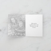 Orangefarbenes Personalisiertes Hochzeitsfest Foto Dankeskarte (Innenseite)