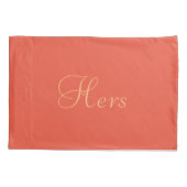 Orangefarbenes Personalisiertes Pillow Case Kissenbezug (Rückseite-Links)