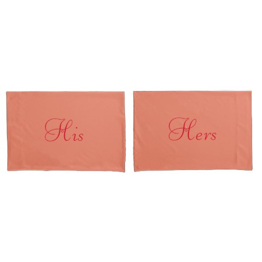 Orangefarbenes Personalisiertes Pillow Case Kissenbezug (Vorderseite-Set)