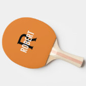 Orangefarbenes Pingpongpaddel Tischtennis Schläger (Seitenansicht)