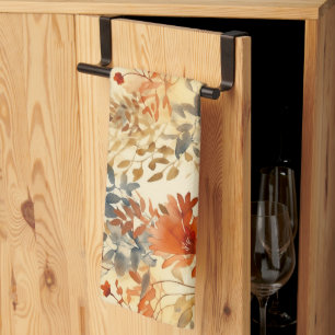 Orangefarbenes, rauschiges Indigograb, Abstrakt Geschirrtuch