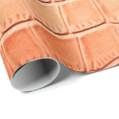 Orangefarbenes Reptilleder Geschenkpapier (Rolleneckpunkt)