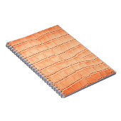 Orangefarbenes Reptilleder Notizblock (Rechte Seite)