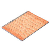 Orangefarbenes Reptilleder Notizblock (Linke Seite)