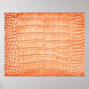 Orangefarbenes Reptilleder Poster