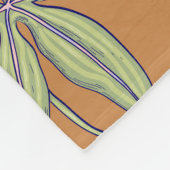 Orangefarbenes Rosa Blume Muster Fleecedecke (Ecke)