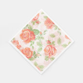 Orangefarbenes Rose Serviette (Ecke)