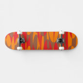 Orangefarbenes, rotes und braunes Skateboarddeck (Horizontal)