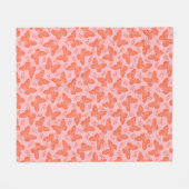 Orangefarbenes Schmetterlingsmuster im rosa Hinter Fleecedecke (Vorderseite (Horizontal))