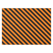 Orangefarbenes Schwarz Streifen Muster Halloween-P Tischdecke (Vorderseite (Horizontal))