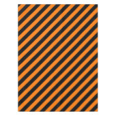 Orangefarbenes Schwarz Streifen Muster Halloween-P Tischdecke (Vorderseite)