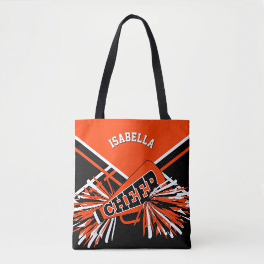 Orangefarbenes, Schwarz-Weiß Chefdesign Tasche (Vorderseite)
