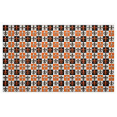 Orangefarbenes Schwarz-weißes Fleur-de-lis-Design Stoff (Fat Quarter (45,7 x 55,9 cm))