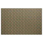 Orangefarbenes schwarzes Fruchtmuster Stoff (Fat Quarter (45,7 x 55,9 cm))
