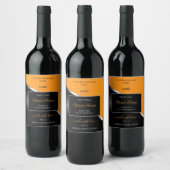 Orangefarbenes schwarzes Weizensilber mit Logo-Pro Weinetikett (Flaschen)