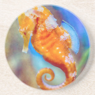 Orangefarbenes Seepferd Getränkeuntersetzer