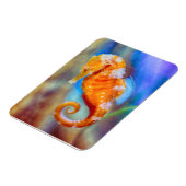Orangefarbenes Seepferd Magnet (Linke Seite)