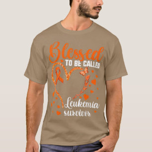 Orangefarbenes Shirt, das als Leukämie bezeichnet T-Shirt