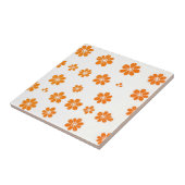 Orangefarbenes Stiftmuster auf weißem Hintergrund Fliese (Seite)