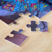 Orangefarbenes Tabby auf Quilt Puzzle (Seite)