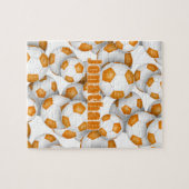 Orangefarbenes Team Farben Fußball Puzzle (Horizontal)