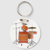 Orangefarbenes Trommelkit: Schlüsselanhänger (Vorderseite)