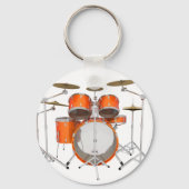 Orangefarbenes Trommelkit: Schlüsselanhänger (Vorderseite)