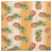 Orangefarbenes tropisches Ananas Fruchtmuster Stoff (Muster)