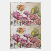 Orangefarbenes Tulpenmoor Geschirrtuch (Vertikal)