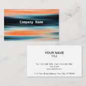 Orangefarbenes und blaues Abstraktes Muster Visitenkarte (Vorne/Hinten)