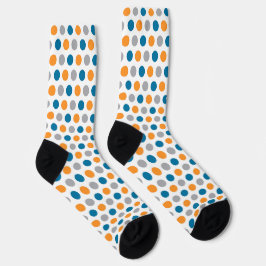 Orangefarbenes und blaues Muster Socken