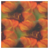 Orangefarbenes und braunes Abstraktes Kunstmuster Stoff (Nahaufnahme)