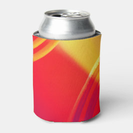 Orangefarbenes und gelbes Muster auf Can Cooler Dosenkühler