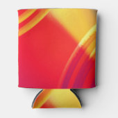 Orangefarbenes und gelbes Muster auf Can Cooler Dosenkühler (Vorderseite)