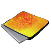 Orangefarbenes und gelbes Muster auf der Notebookh Laptopschutzhülle (Vorne Knopf)