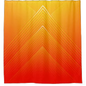 Orangefarbenes und gelbes ombre modernes geometris duschvorhang (Vorderseite)