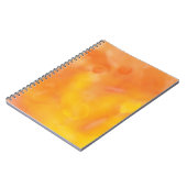 Orangefarbenes und gelbes Wasserfarbenpapier Notizblock (Linke Seite)