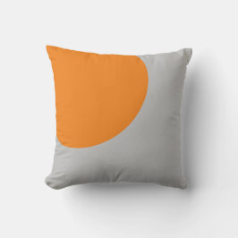 Orangefarbenes und graues Abstrakt Art Throw Kisse Kissen