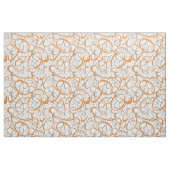 Orangefarbenes und graues Retro-Muster Stoff (Fat Quarter (45,7 x 55,9 cm))